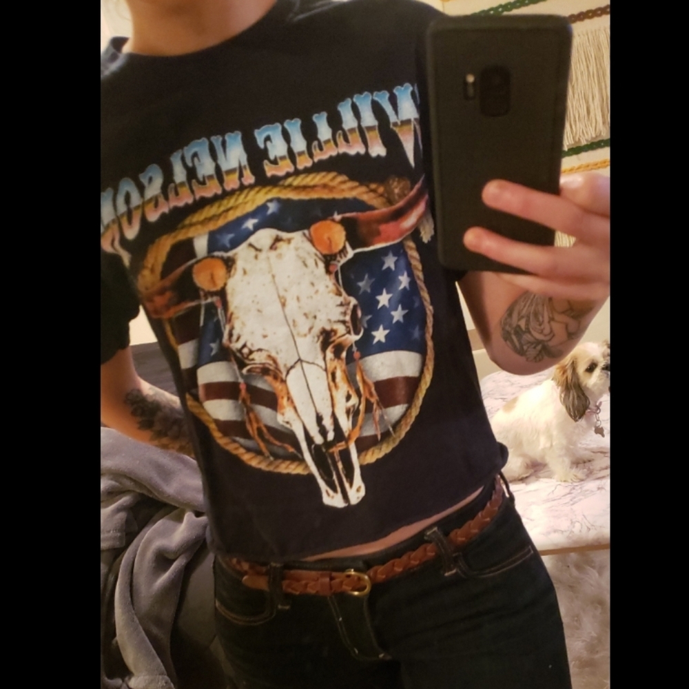 Vintage Willie Nelson Crop Tee
